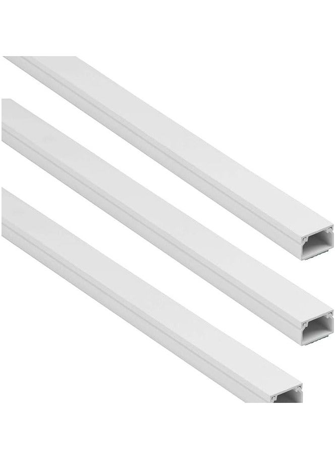 PROMASS 90Cm Square Cable Box Self Adhesive Pvc Trunking White Red Sticker Wall Cord Cover Cable Concealer On-Wall Wire Cover Paintable Cable Management Raceway To Hide Wires (50X50Mm) 86598-UT-411