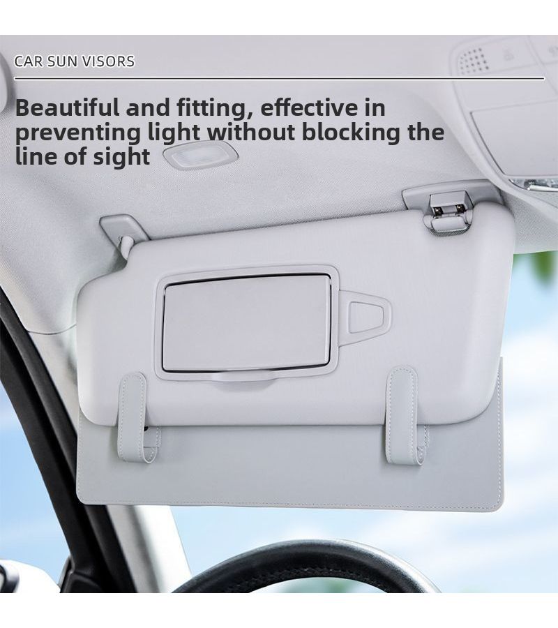 1pc Black Car Sun Visor Extension Board Driver Passenger Anti Glare Insulation Tool Universal - Image 4