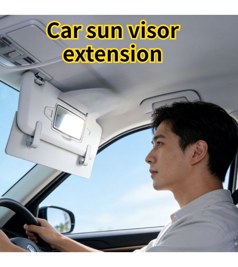 1pc Black Car Sun Visor Extension Board Driver Passenger Anti Glare Insulation Tool Universal - Image 1