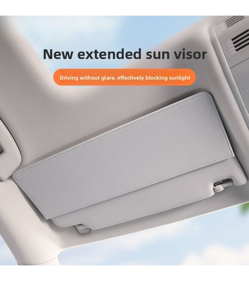 1pc Black Car Sun Visor Extension Board Driver Passenger Anti Glare Insulation Tool Universal - Image 2