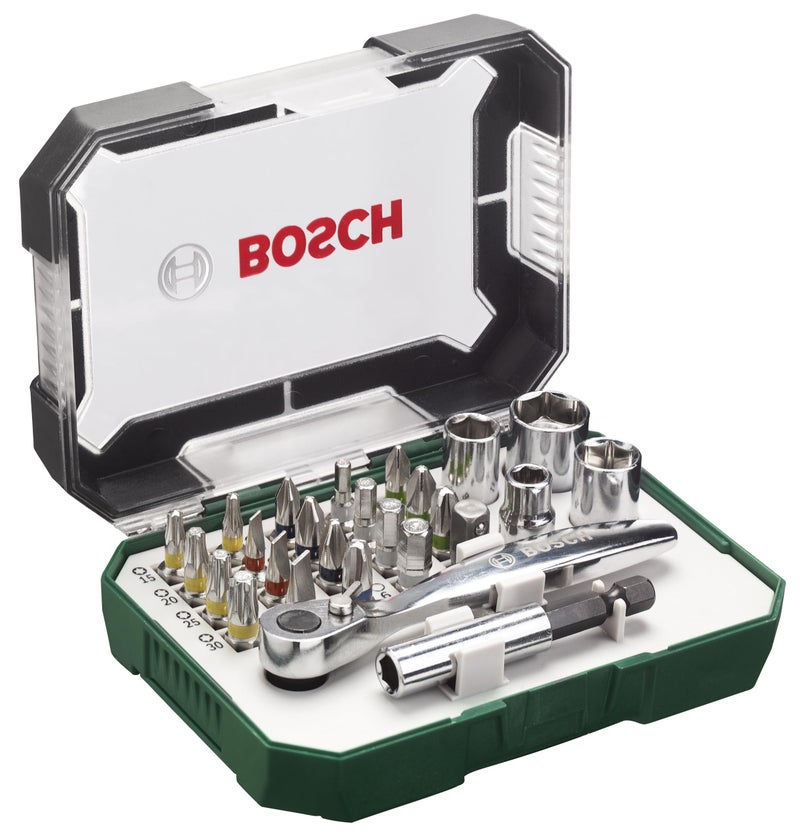 Bosch Screwdriver Bit And Ratchet Set, 26 Pieces, With 25mm Screwdriver Bits And A Ratchet For Fastening And Loosening Screws - Image 3