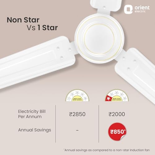 Orient Electric Apex-FX 1200mm Ceiling Fan for Home| BEE 1 Star Rated Energy Efficient Fan| Rust Resistant | Strong and Powerful Motor | 2 Years Warranty by Orient | White - Pack of 1 - Image 2