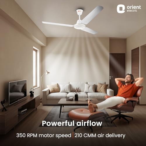 Orient Electric Apex-FX 1200mm Ceiling Fan for Home| BEE 1 Star Rated Energy Efficient Fan| Rust Resistant | Strong and Powerful Motor | 2 Years Warranty by Orient | White - Pack of 1 - Image 5