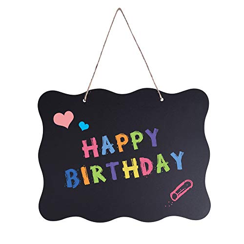AUSTOR 3 Pack Chalkboard Sign 8x10 inch Double Sided Erasable Message Board with Hanging String and Cleaning Cloth for Wedding, Kitchen and Crafts - Image 4