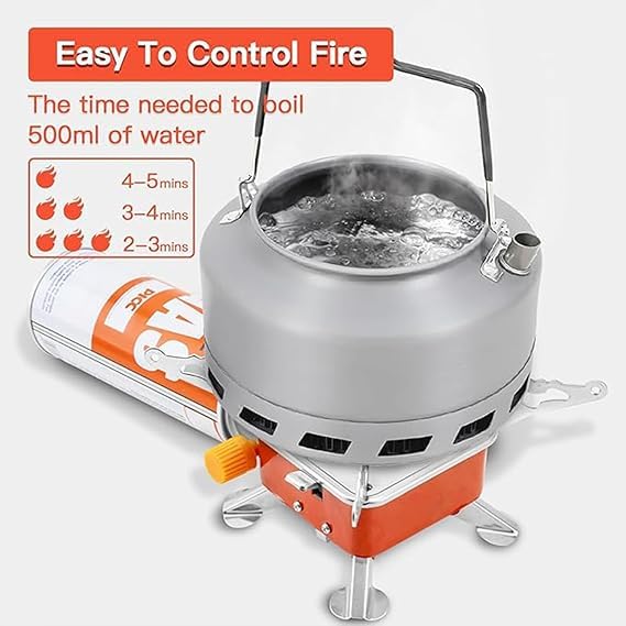 EYUVAA LABEL Alloy Steel Portable Camping Stove for Travel Lightweight Backpack Butane Gas Burner,Compact Cooking Stove,Small Foldable Gas Stove for Hiking,Outdoor Cooking,and Camping(Pack of 2) - Image 4