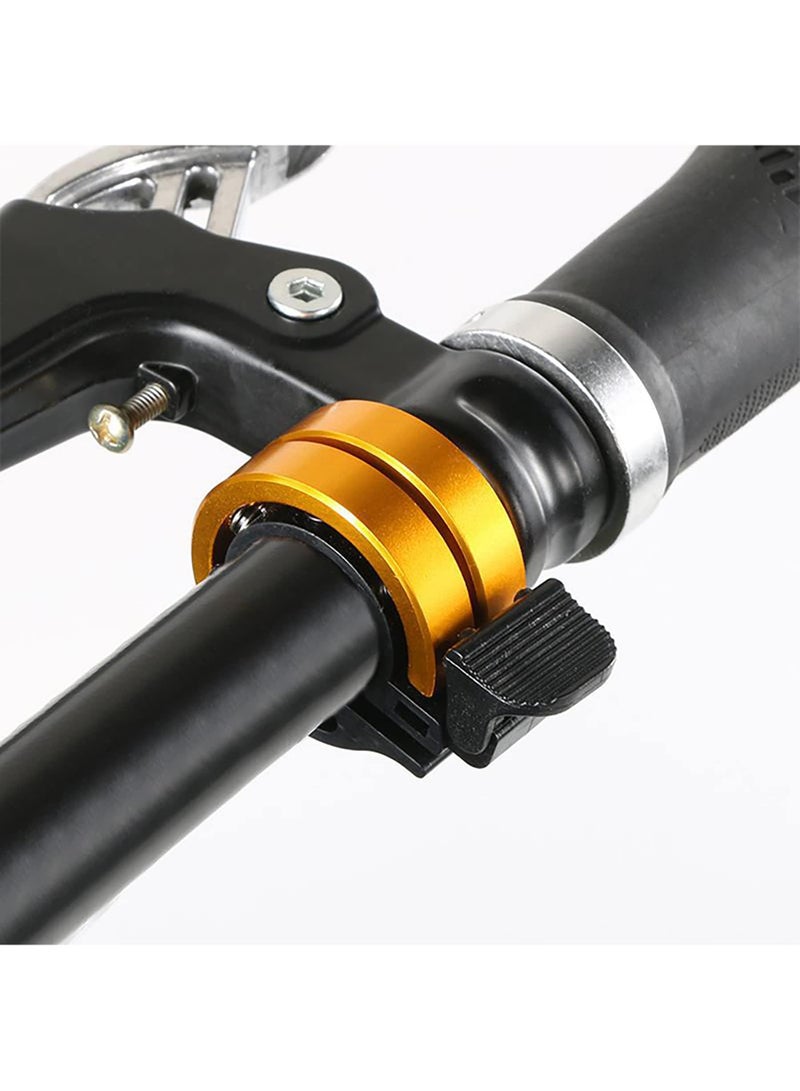 Sweet seven Premium Bike Bell Set - Loud and Crisp Sound for Adults and Kids - Fits 21mm-22mm Mountain and Road Bike Handlebars（Gold） - Image 2