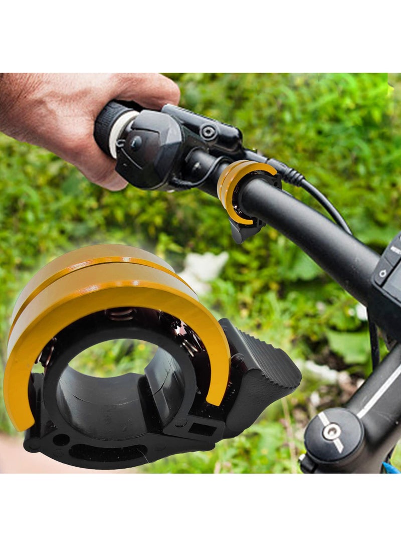Sweet seven Premium Bike Bell Set - Loud and Crisp Sound for Adults and Kids - Fits 21mm-22mm Mountain and Road Bike Handlebars（Gold） - Image 3