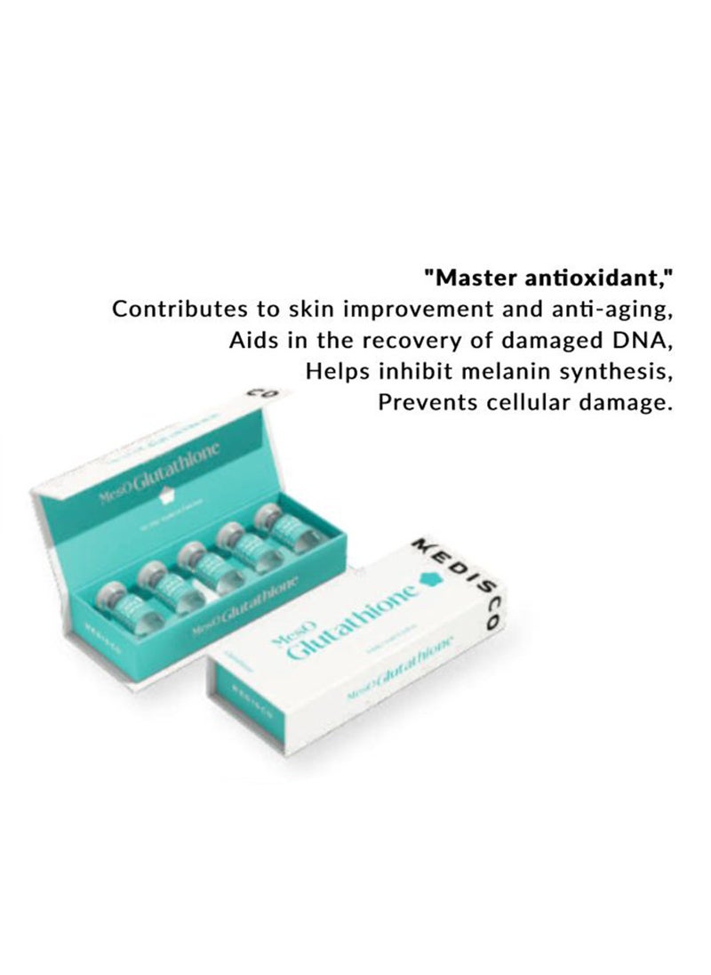 Medisco MESO Glutathione Powerful Antioxidant Solution for Radiant Youthful Skin 5 Ampules x 4ml