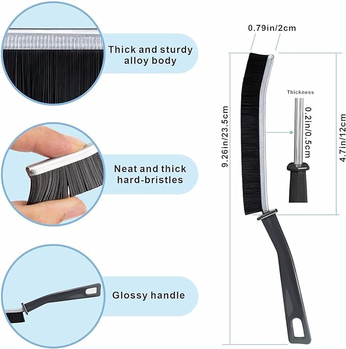 ASZTRIK Multifunctional Gap Cleaning Brush, Hard Bristle Crevice Cleaning Brush Long Handle Bathroom Gap Brush Gap Cleaning Brush Tools for Household Use, Kitchen Surfaces, Tiles & Faucets - Image 3