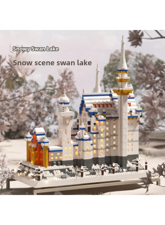 Suzhou Garden Compatible With Lego Building Blocks Adult High Difficulty Large Chinese Style Building Boy Birthday Gift-Color:Large Swan Castle 2790pcs-Specifications:【Color Box Lighting Acrylic】 Pr - Image 1