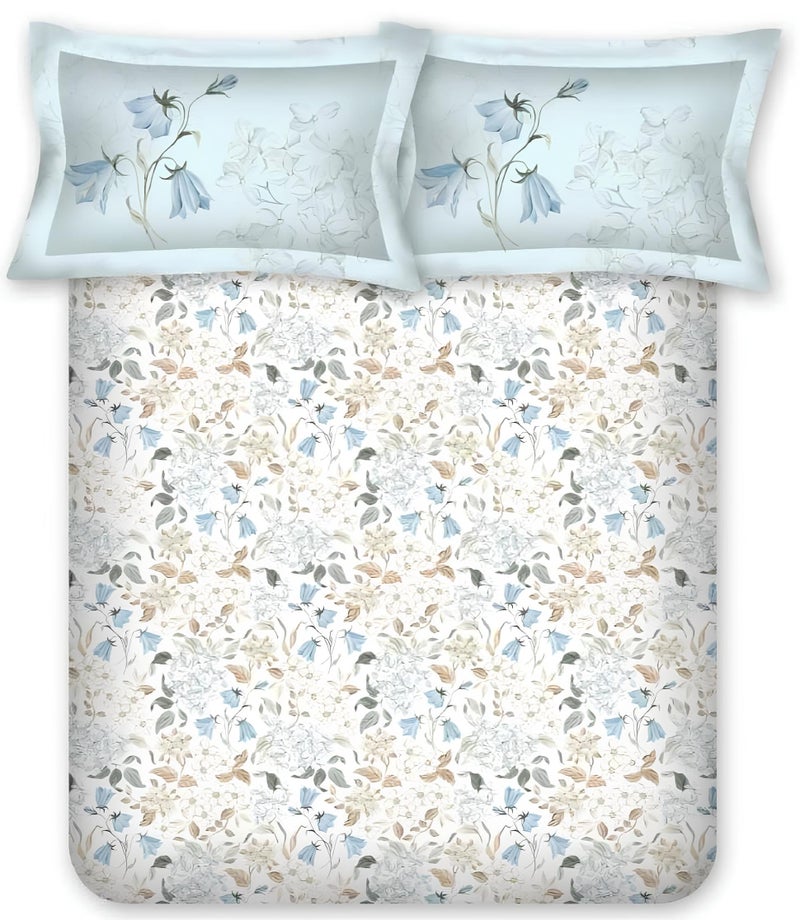 Bombay Dyeing King Size Bedsheet 210 TC Cotton Premium Bedsheet & 2 Pillow Covers - Digital Print - 274 X 274 Cms - Fade Less Color - BT-SS25-02 - Image 2