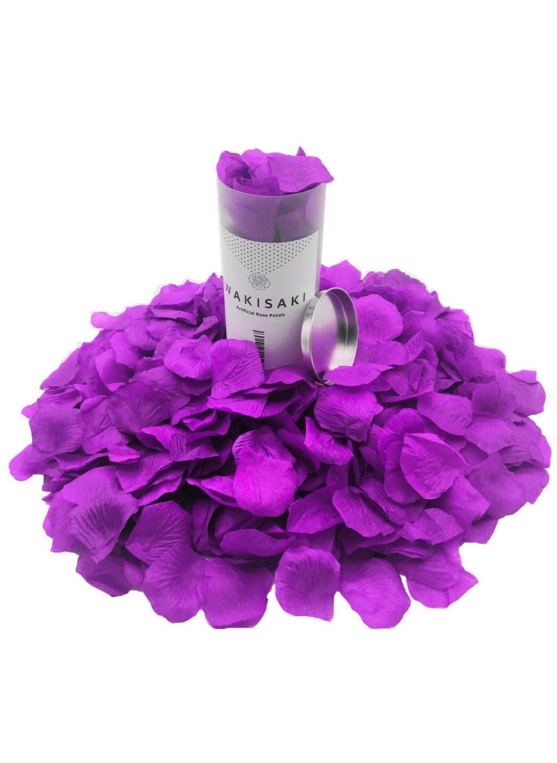 WAKISAKI WAKISAKI Ready-to-use  Scented  Artificial Rose Petals for Wedding  Flower Petals for Romantic Decorations  Proposal  Anniversary Valentine's  1 000 PCS (Imperial Purple)  - Image 1