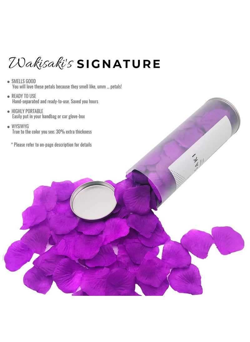WAKISAKI WAKISAKI Ready-to-use  Scented  Artificial Rose Petals for Wedding  Flower Petals for Romantic Decorations  Proposal  Anniversary Valentine's  1 000 PCS (Imperial Purple)  - Image 2