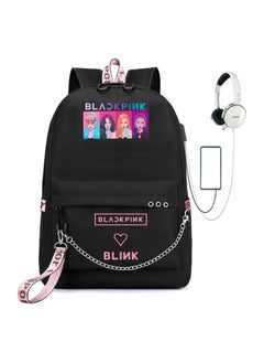 Kpop Backpack Lisa Rose JISOO Jennie Shouler Bag Messenger Bag Fashion USB Charging Backpack