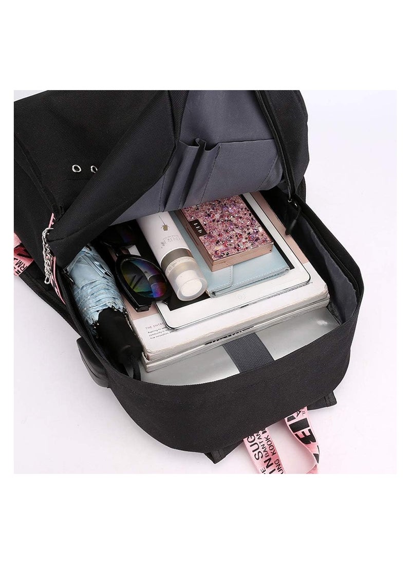 General - Kpop Backpack Lisa Rose JISOO Jennie Shouler Bag Messenger Bag Fashion USB Charging Backpack - Image 1
