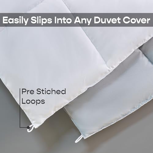 SleepyCat Summer Reversible AC Comforter - Hotel Like Feel 120 GSM Lightweight Blanket, Quilted Design, Machine Washable - Rhino Grey Coconut White (Double Size 90x100) - Image 3
