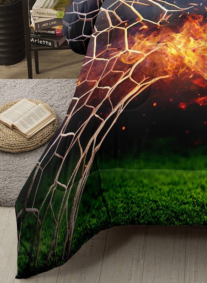 Bodhi Boys Soccer Comforter Set Twin,Sports Bedding Set Twin for Boys Teen Kids,Teen Boy Comforter Set with Matching Pillowcases,Kids Football Bedding Set Twin Size - Image 5
