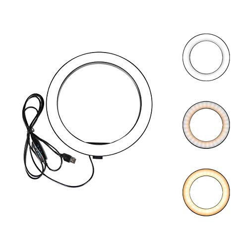 OEBLD Ring Light OEBLD Dimmable with 3 Light Modes & 10 Brightness Level LED Ring Fill Lights for Phone Live Stream Makeup YouTube Shooting(B(only 10'' Ring Light)) - Image 1