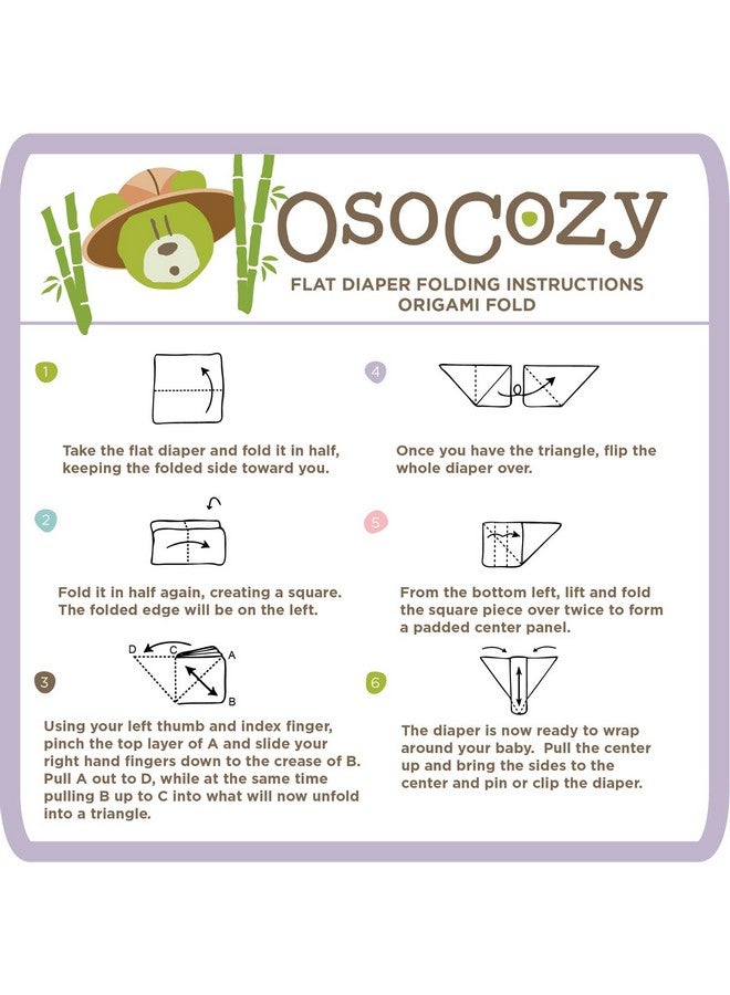 OsoCozy Bamboo/Organic Cotton Flat Cloth Diapers - Birdseye Weave - 32 x 35 Inch One-Layered Nappies, Super Soft 70% Bamboo, 30% Organic Cotton, Unbleached Natural Color. 6 Count - Image 4