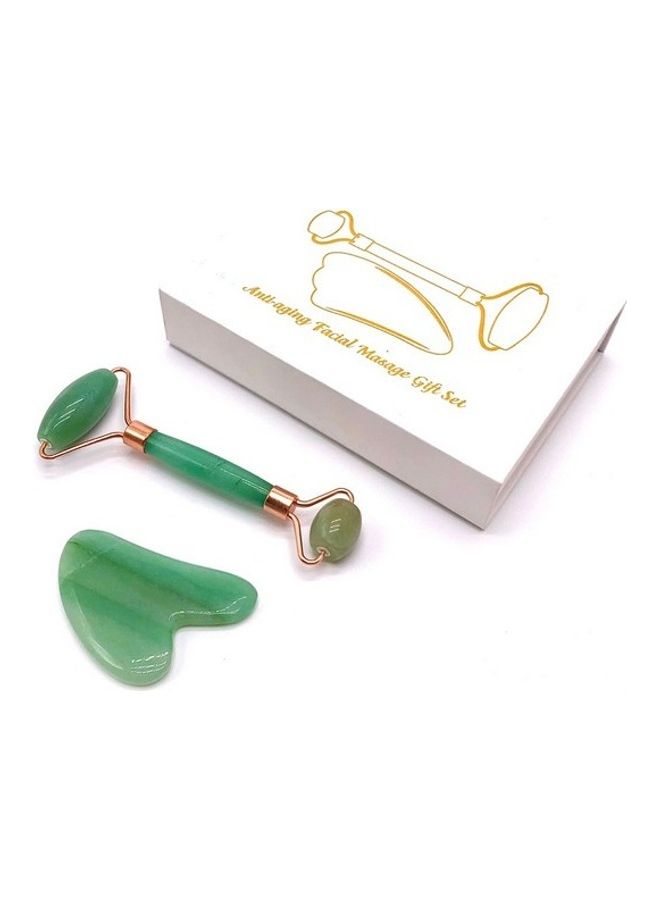 مجموعة أدوات تدليك دوارة من حجر اليشم للوجه بألوان متنوعة متعدد الألوان 150جرام - Image 1