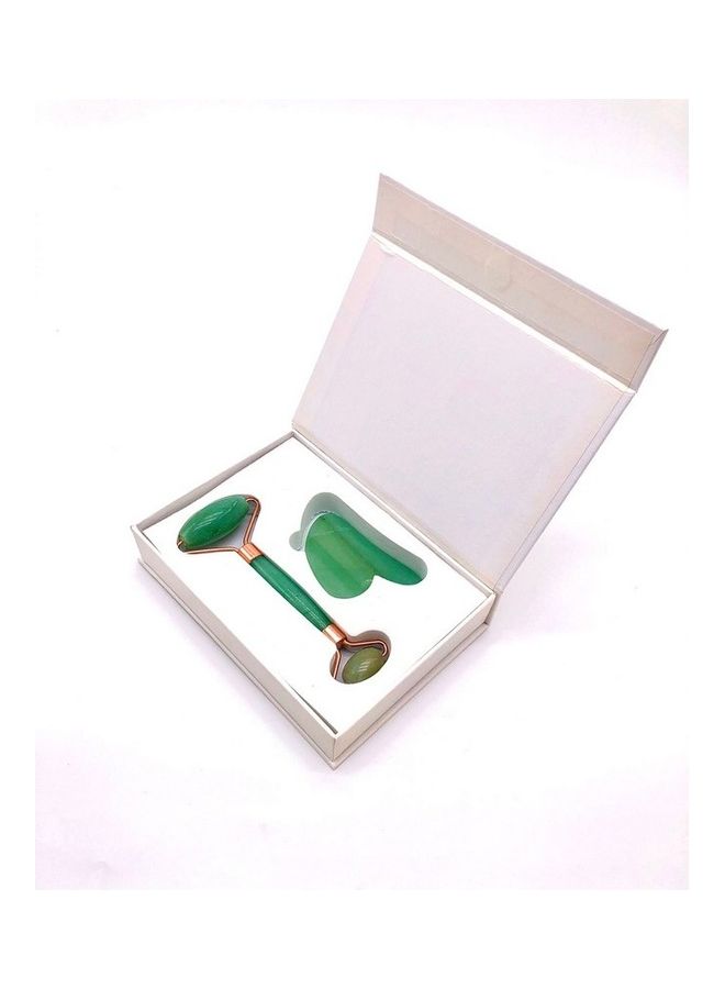 مجموعة أدوات تدليك دوارة من حجر اليشم للوجه بألوان متنوعة متعدد الألوان 150جرام - Image 2