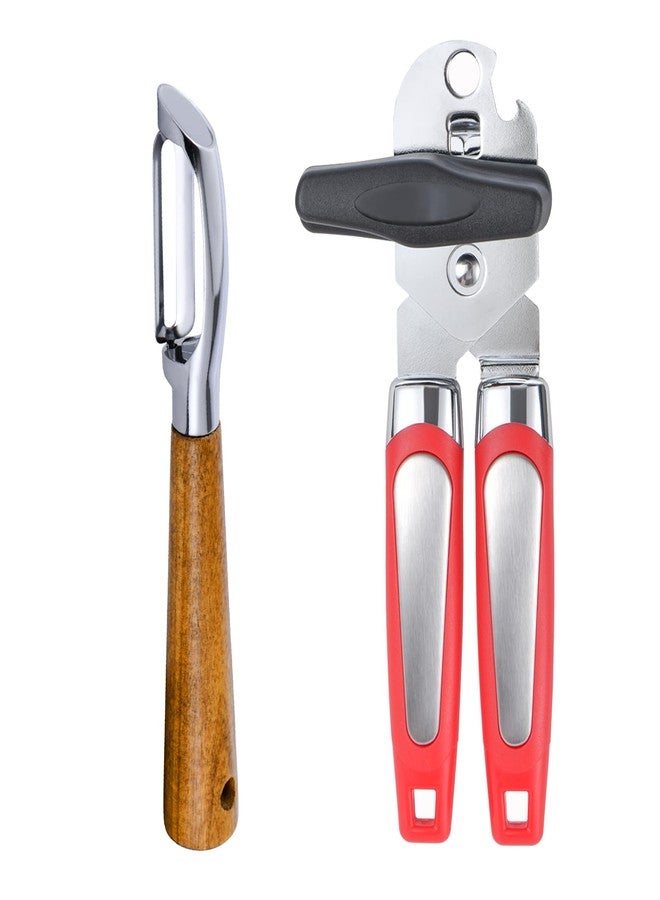 Eleckey Left Handed Peeler and Can Opener Set, Lefty Kitchen Tools Utensils for Left Hand People/Adults (2 in 1) - Image 1