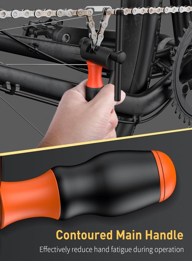 Pawfly Bike Chain Breaker Tool Bicycle Chain Splitter for 5 to 12-Speed & Single-Speed Chains Bike Chain Tool Bicycle Chain Tool with Chain Hook & 2 Replacement Driving Pins Bike Chain Rivet Remover - Image 5