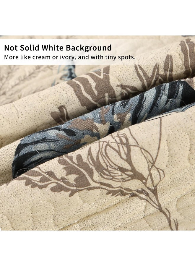 Comforbed Comforbed Qucover 3-Pieces Blue Shell Starfish Beach Theme Quilts King Size, Cotton Bedspreads King All Seasons, Coastal Bedding Quilts King Size 98x106 Inch  - Image 5