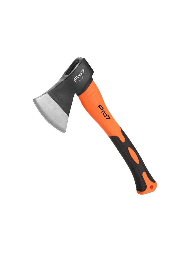 LAWAZIM Pro7 Axe with Fiber Handle - 600g - Lightweight Wood Chopping and Camping Axe with Anti-Slip Grip, Shock-Absorbing Fiberglass Handle & Rust-Resistant Head for Gardening, Firewood & Outdoor Use - Image 3