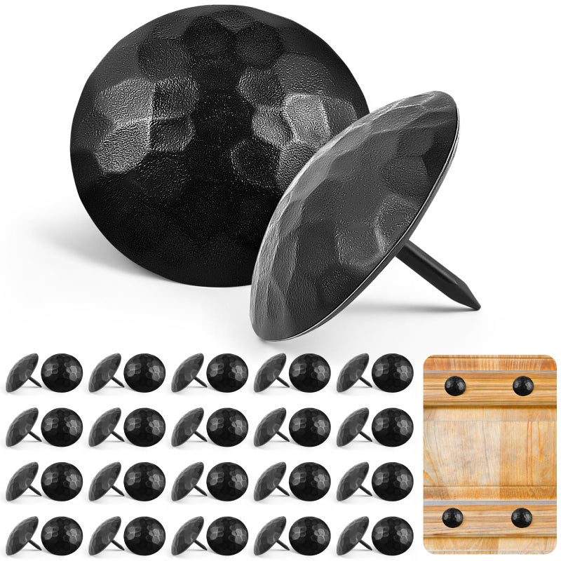 Otoolling 50 Pcs 15 Inch Black Large Iron Clavos Decorative Nails Iron Antique Clavos Fasteners Ornamental Rustic Accent for Wood Doors Shutters Faux Wood Beams Gates and Furniture - Image 2