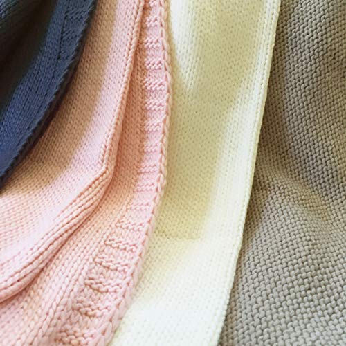 NoJo Kimberly Grant Large Gauge Cable Knit Blanket, Ivory Large Gauge - Image 3