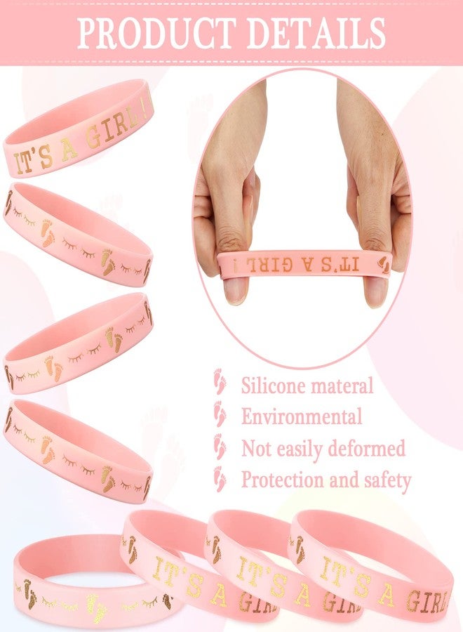 جونكين مجموعة جانكين المكونة من 30 قطعة من أساور مطاطية للكشف عن جنس المولود، أساور سيليكون للبنات، أفكار رائعة للكشف عن جنس المولود، لوازم حفلات وديكورات (ألوان زاهية) - Image 3