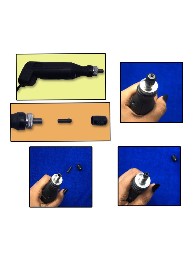 DIY Crafts - DIY Crafts 12x Random Burr, Rubber/Stones Burr, Tools Minicraft Machine/Mini Drill Machine With 12V Speed And Direction Control Stabilizer Elimeter Box Adjust (12x Random Burr, Rubber/Stones Burr) - Image 1