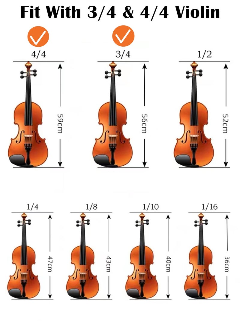 SUEWIO Violin Shoulder Rest for 4/4 and 3/4 Size, [Imitation Wood Grain] Violin Shoulder Rest with Comfortable Foam Pad & Height Adjustable Feet - Image 5