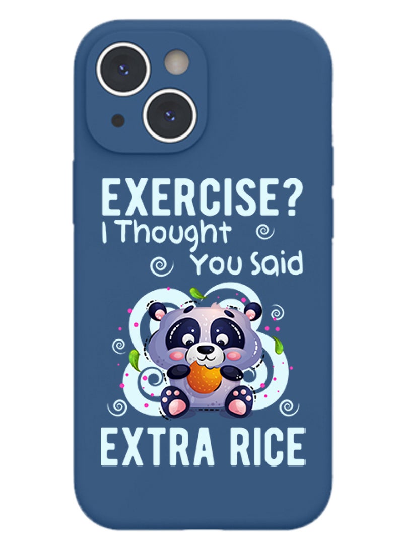 Theodor Protective Slim Fit Case Liquid Silicone Cover with Full Body Protection Anti-Scratch Shockproof Case For iPhone 14 Blue  - Eye B copy - Image 1