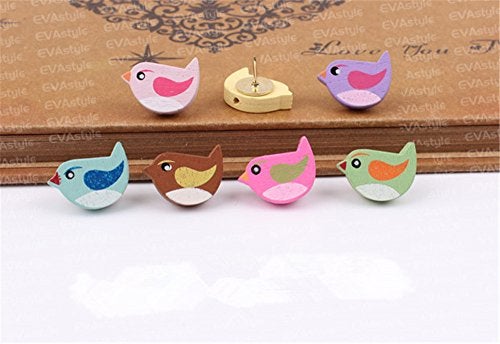 TanQiang 50 PCS Bird Design Push Pins, Creative Pushpins/Thumbtacks Decorative for School, Home & Office - Image 5