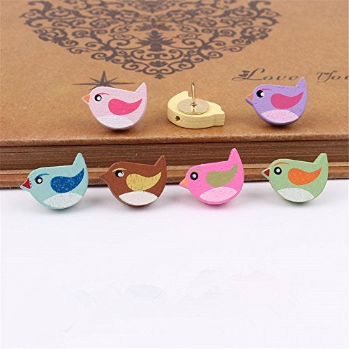 TanQiang 50 PCS Bird Design Push Pins, Creative Pushpins/Thumbtacks Decorative for School, Home & Office - Image 2