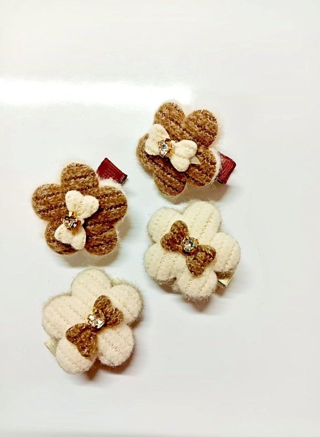 Plenteous مجموعة كبيرة من مشابك الشعر (قطعتان) وربطات الشعر المطاطية (قطعتان) للفتيات والسيدات - مشابك جانبية صغيرة للشعر القصير والخفيف والناعم، متعددة الألوان (زهرية). - Image 5