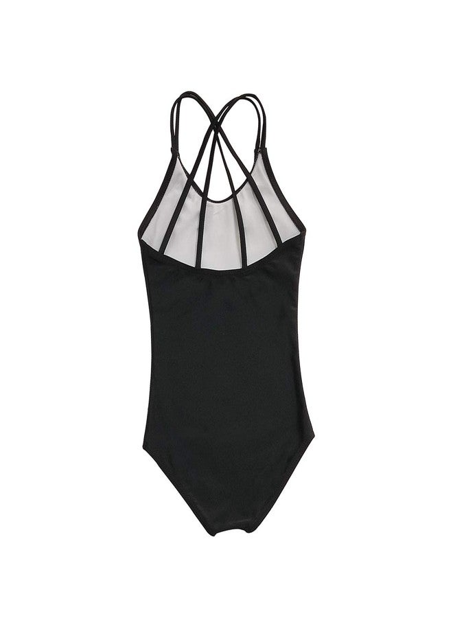 Haiteng Mommy and Me Matching Family Swimwear Queen & PRINNCESS One Piece Mother Daughter Girl Swimsuits Cross Back Beachwear Black Gold, 3-4T - Image 5