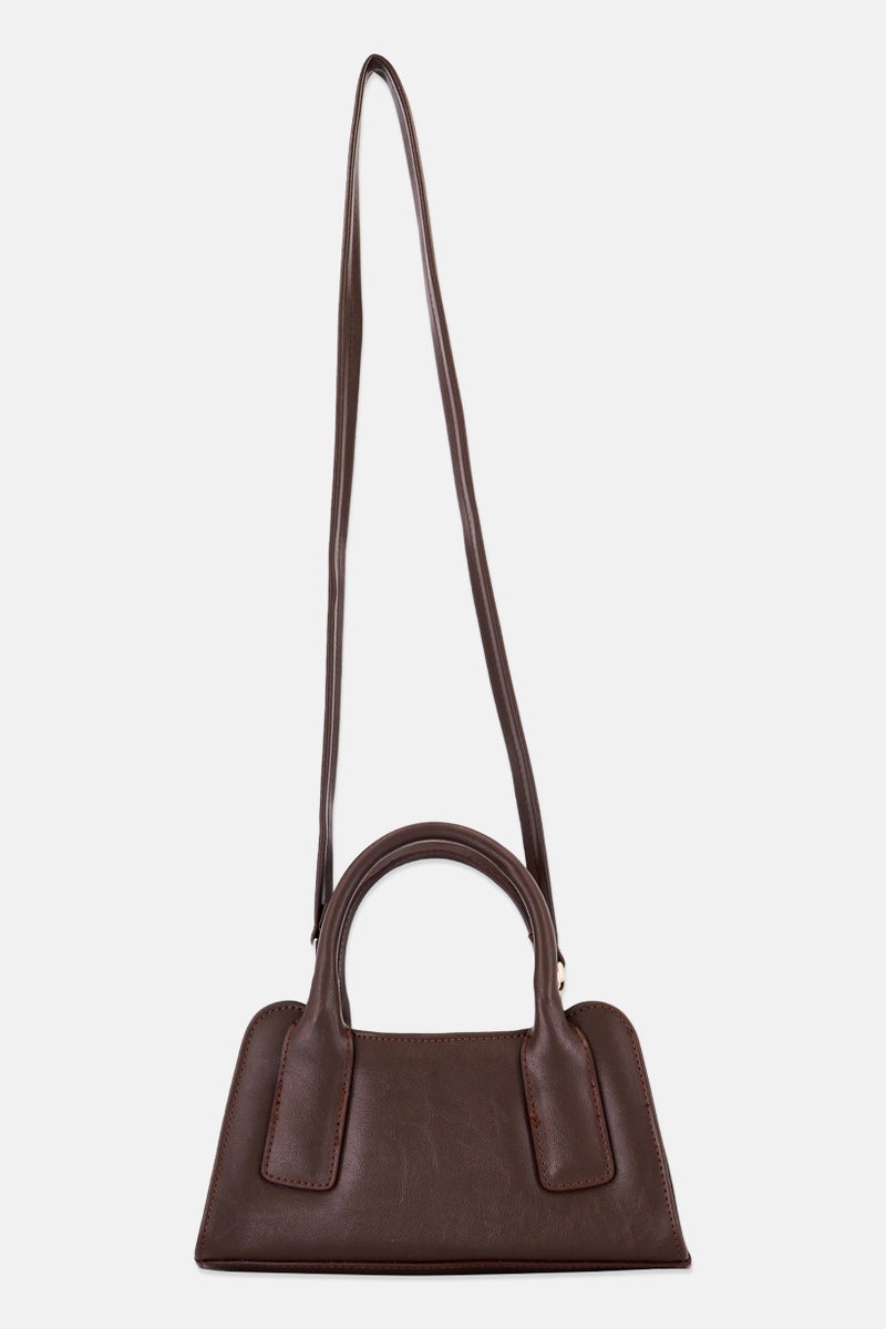 VINCE CAMUTO Women Hardware Logo  Handbag, Brown  - Image 2