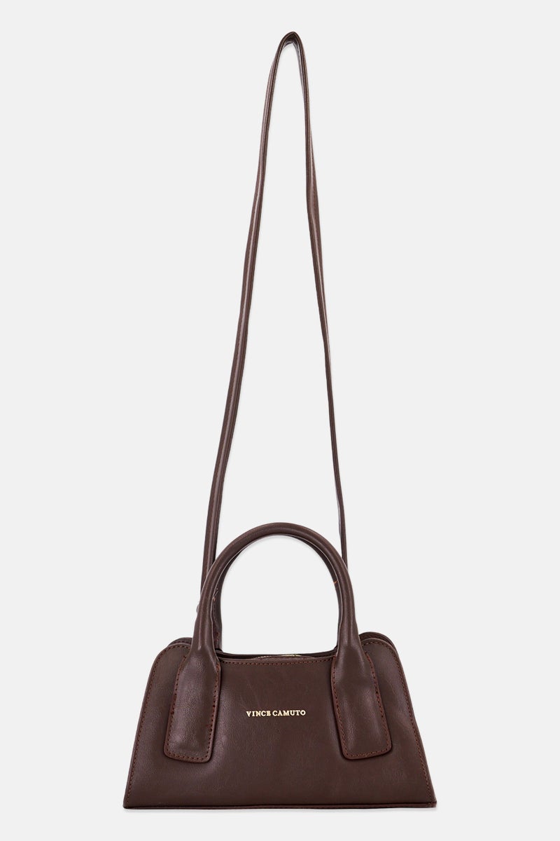 VINCE CAMUTO Women Hardware Logo  Handbag, Brown  - Image 1