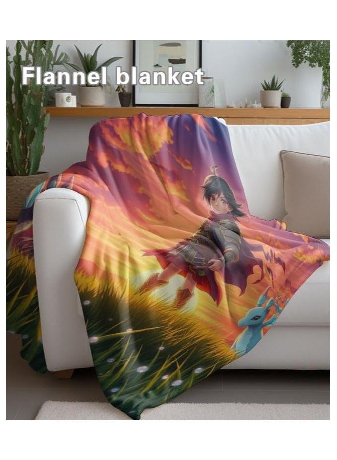 general Baby and children's cartoon flannel thin blanket (warm and comfortable, suitable for sleep, games) 70cm*100cm - 545 - Image 3