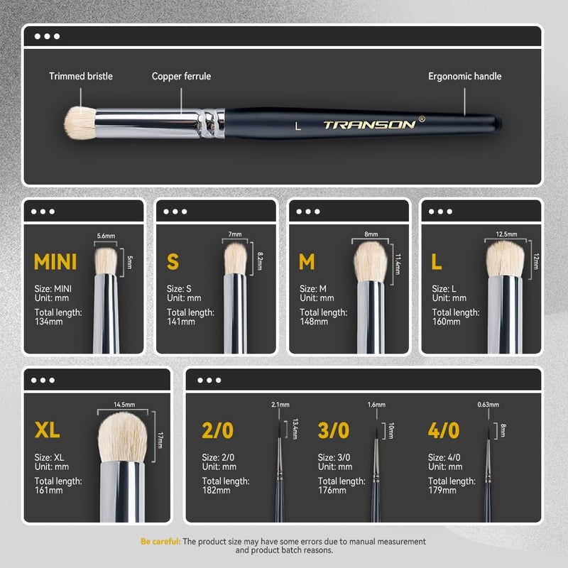 Transon 8pcs Miniature Painting Dry Brush Set with 5 Drybrushes and 3 Small Detail Brushes for Model Making and Miniature Model Painting - Image 3