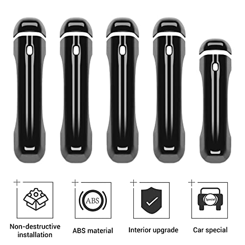 CheroCar for Jeep JL Door Handle Cover Trim Tailgate Handle Cover Fit for 2018-2025+ Jeep Wrangler JL JLU Sports Sahara Freedom Rubicon 2-Door & 4-Door Exterior Accessories,Black - Image 5