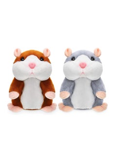 Y&D Talking Toys, Hamster Mouse Plush Interactive 2 Pack, Repeats What You Say, Early Educational Toy Boys Girls Baby Animal Fun Gift, Record for Learning,  - Image 1