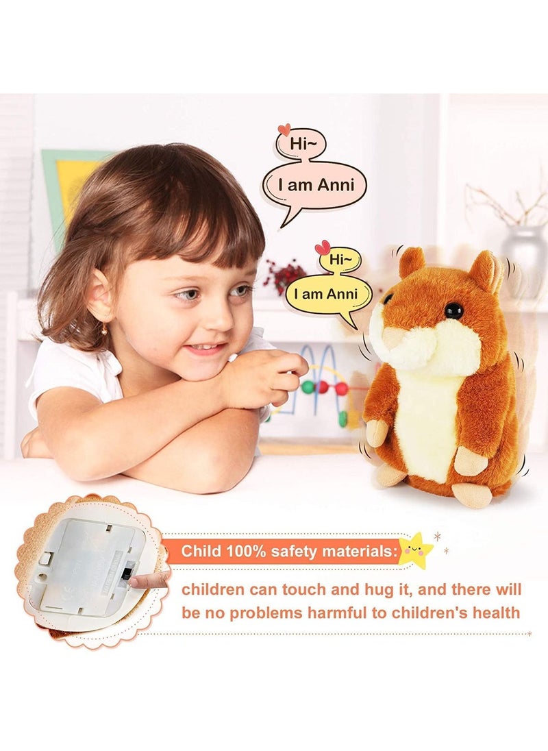 Y&D Talking Toys, Hamster Mouse Plush Interactive 2 Pack, Repeats What You Say, Early Educational Toy Boys Girls Baby Animal Fun Gift, Record for Learning,  - Image 5