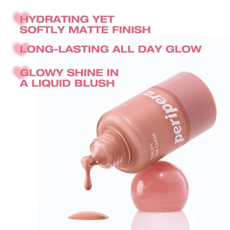 PERIPERA SYRUPY TOK CHEEK 15 Colors, Liquid Blush, Dewy Finish and Hydrates All day, Soft Velvet Texture Face Cheek Tint (03 FRIENDSHIP MAUVE) - Image 3