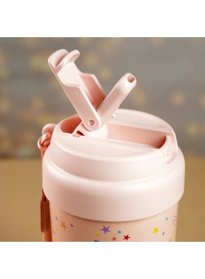 LITTLE SURPRISE BOX Pink Butterfly Stainless Steel premium Insulated Detox Infuser Bottle with Tea and Fruit Infuser attachment, 550ml - Image 5