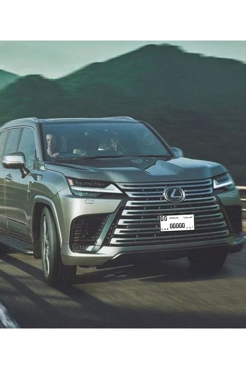 إيتافا إطار لوحة أرقام السيارة القصير – الشارقة | حامل لوحة رقم فاخر | غطاء لوحات للسيارات | حماية اللوحة الأمامية والخلفية لإمارة الشارقة - Image 5