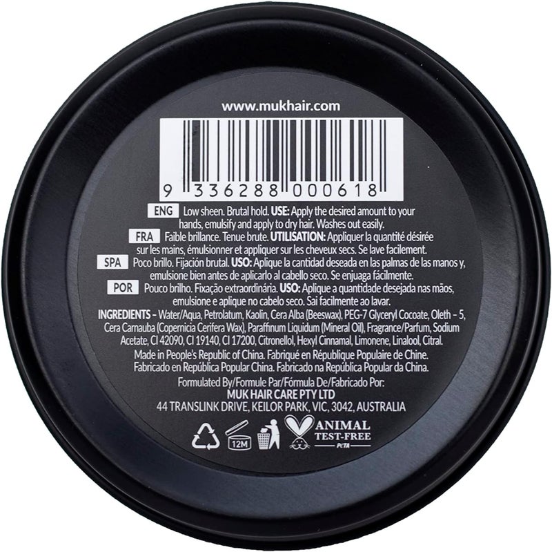 MUK. MUK Haircare Hard Muk Brutal Hold Styling Mud - 1.7oz Hair Product for Men with Low Sheen Finish - Image 4